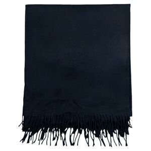 Amanda Smith Scarf Women's Black Fringe 100% Acrylic Winter Muffler - One Size